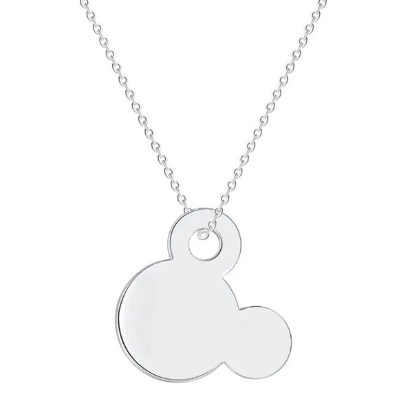 SILVER Minimalist Mickey ♡ Stainless Steel Necklace GIFT - Picture 2 of 4